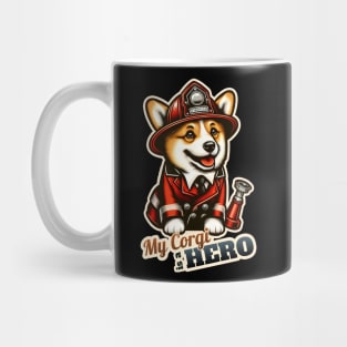 Corgi Fire fighter Mug